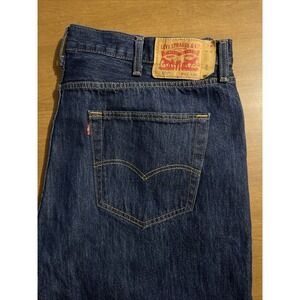 Levi's 501 Jeans 42x30 Blue Straight Dark Wash